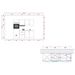 Blok 210 cm - LINKS ZONDER vaatwasser