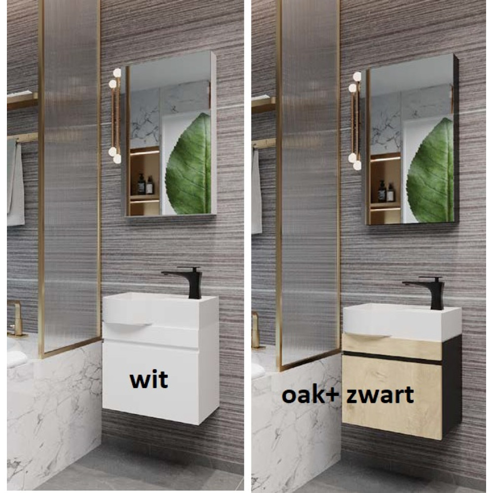 ADEN 45cm Badkamermeubel – Elegant Design met Zachtsluitende Scharnieren