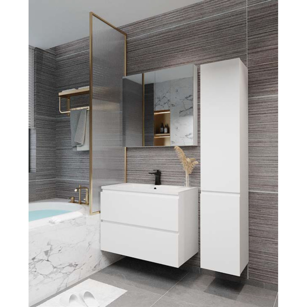 MELLA BADKAMERMEUBEL 80 CM+KOLOMKAST